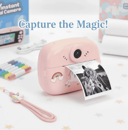 Kids Instant Print Camera 📸   Print Photos Instantly – No Ink Needed!
