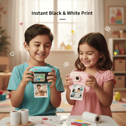 Kids Instant Print Camera 📸   Print Photos Instantly – No Ink Needed!