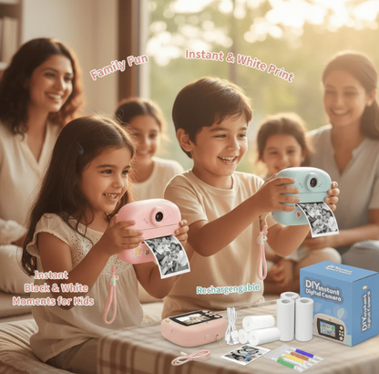 Kids Instant Print Camera 📸   Print Photos Instantly – No Ink Needed!