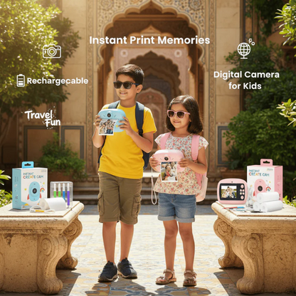 Kids Instant Print Camera 📸   Print Photos Instantly – No Ink Needed!