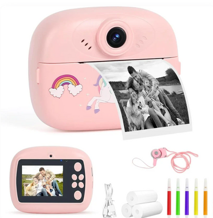 Kids Instant Print Camera 📸   Print Photos Instantly – No Ink Needed!