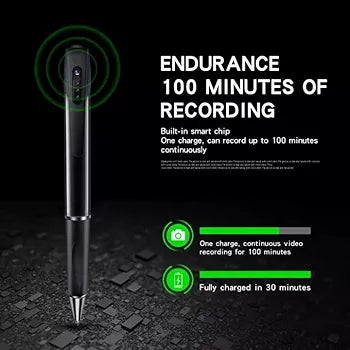 Zinzo 3-in-1 Premium HD 1080P Spy Camera Pen (32GB Included) 🖊️🎥