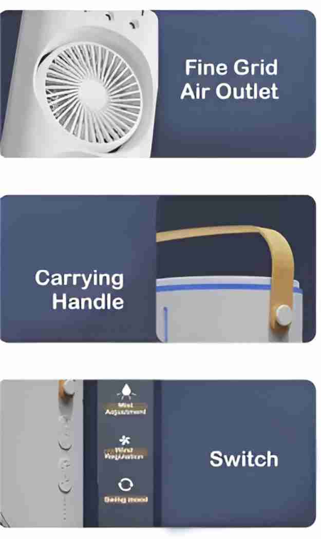 Portable Dual Fan Rechargeable Cooler Cum A/C